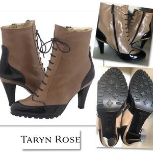Taryn Rose Shoes - Taryn Rose Nappa Black laced up Spectator Boots 8 Taryn Rose Shoes - Taryn Rose Nappa Black laced up Spectator Boots 8